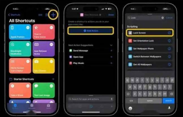 南充苹果14锁屏维修店分享iPhone14升级iOS16.4后如何创建锁屏快捷方式 
